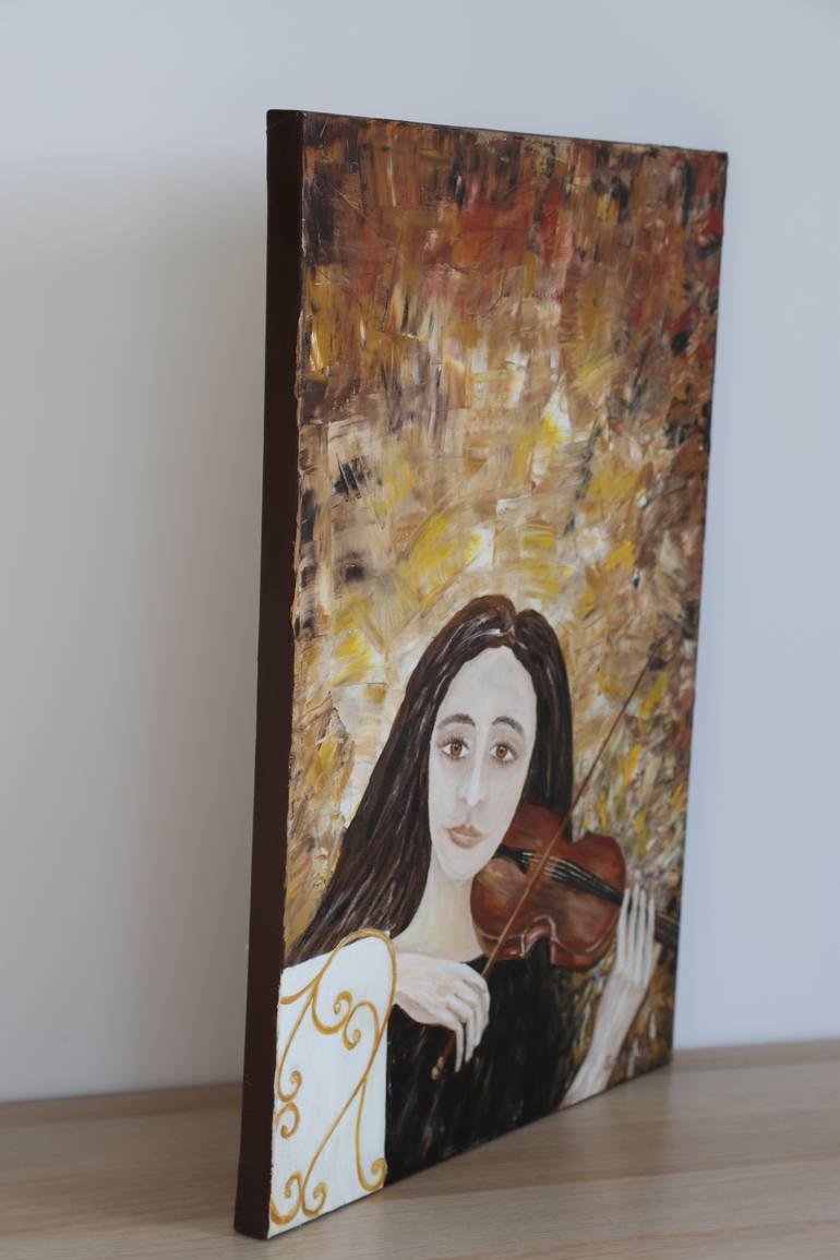 Original Impressionism Music Painting by Liudmila Sikorskiy