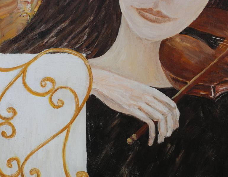 Original Impressionism Music Painting by LIUDMILA SIKORSKIY