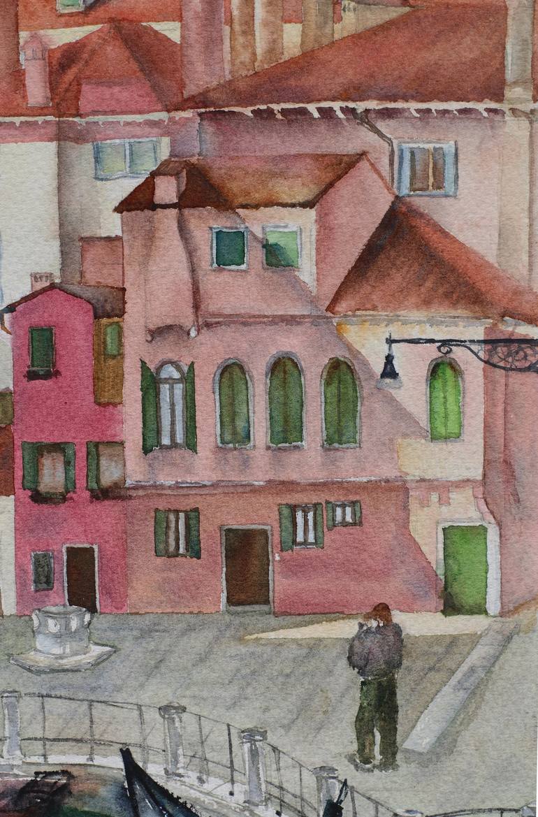 Original Architecture Painting by LIUDMILA SIKORSKIY