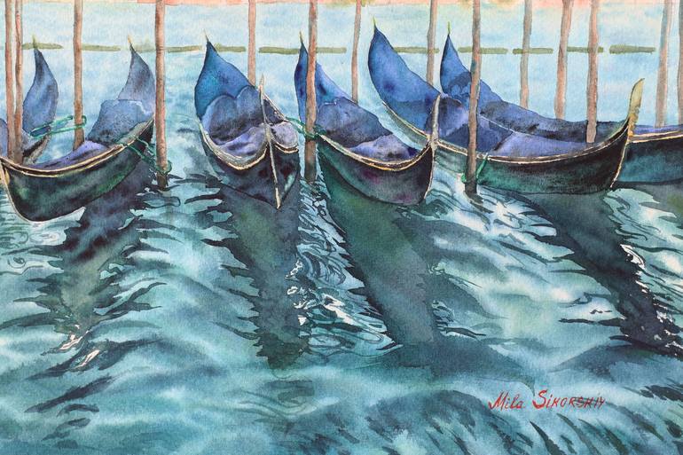 Original Impressionism Seascape Painting by LIUDMILA SIKORSKIY