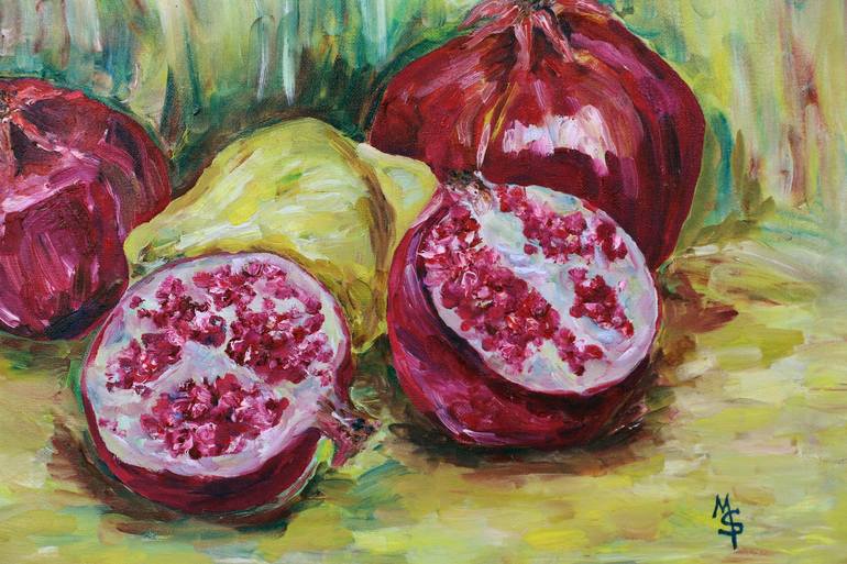 Original Food & Drink Painting by LIUDMILA SIKORSKIY