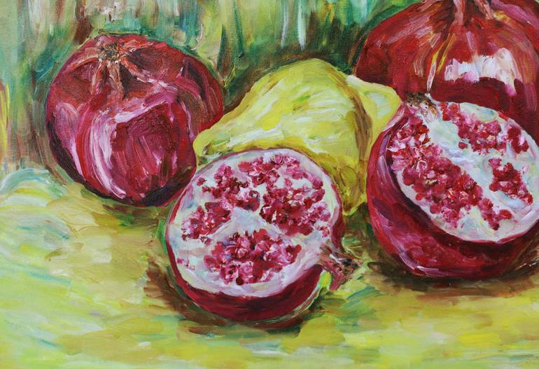 Original Expressionism Food & Drink Painting by LIUDMILA SIKORSKIY