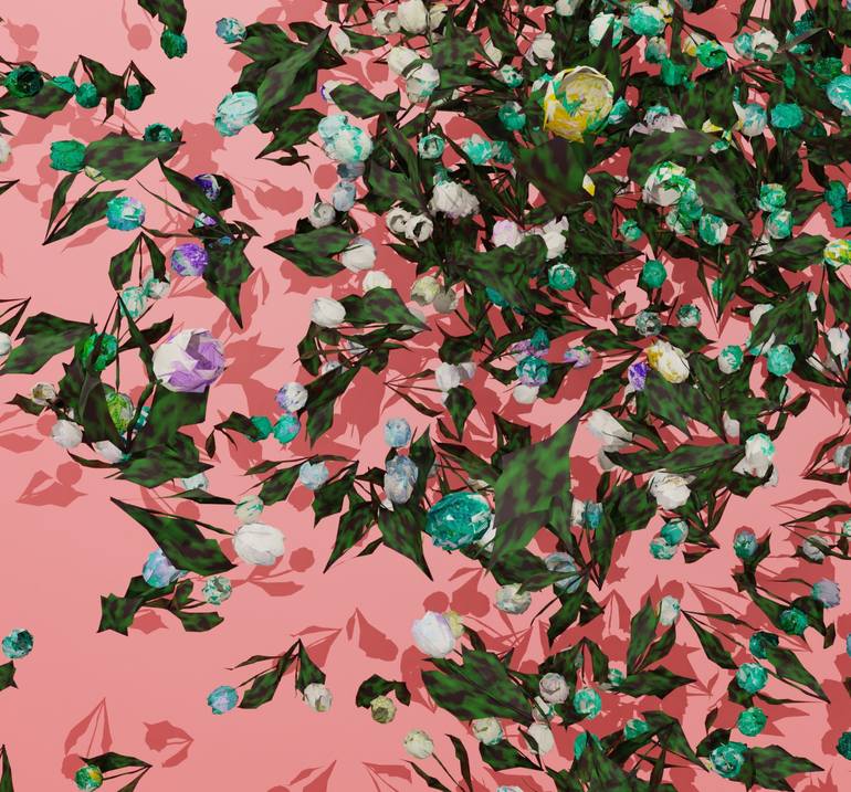 Original Abstract Floral Digital by Timothy Mcgill