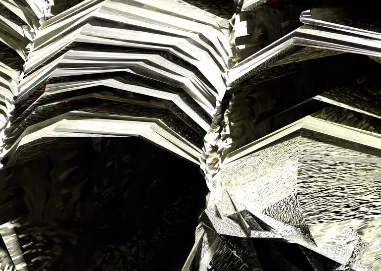 Original Black & White Abstract Digital by Timothy Mcgill