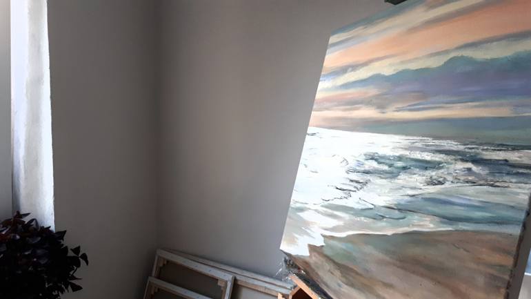 Original Impressionism Seascape Painting by Katarzyna Sikorska