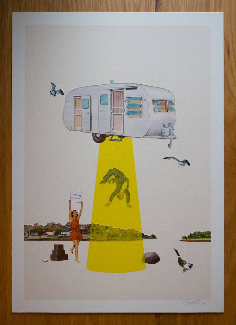 Original Conceptual Transportation Collage by Angus Vine