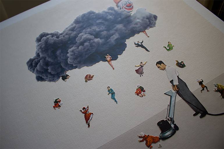 Original Conceptual People Collage by Angus Vine