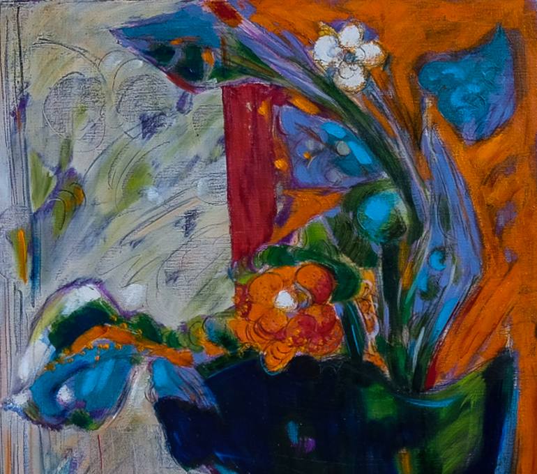 Original Abstract Still Life Painting by Uiku Kaya Karabiber