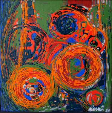 Original Abstract Expressionism Abstract Paintings by UIku Kaya Karabiber