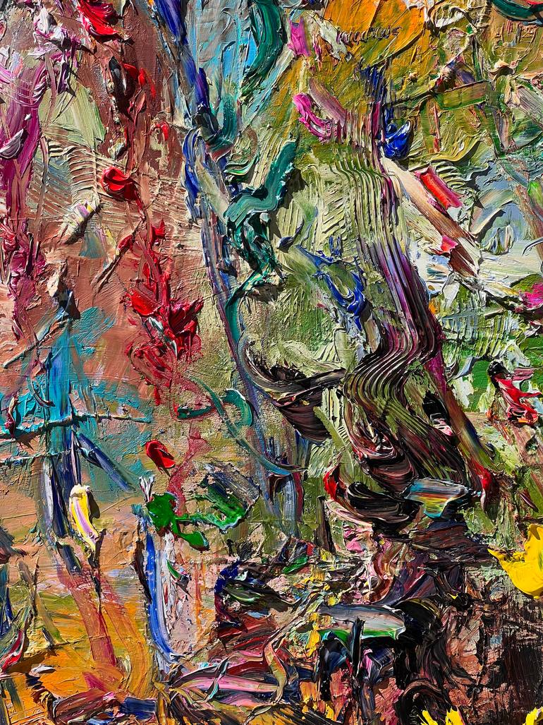 Original Abstract Expressionism Floral Painting by Melissa Ellsworth