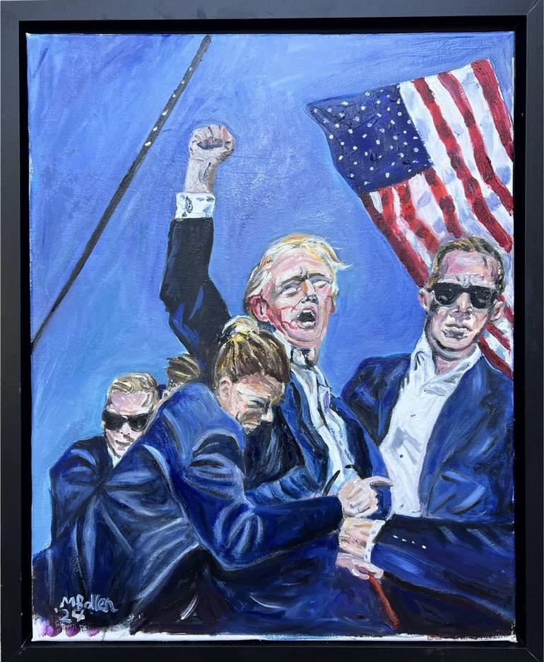 Abstract Donald Trump good painting