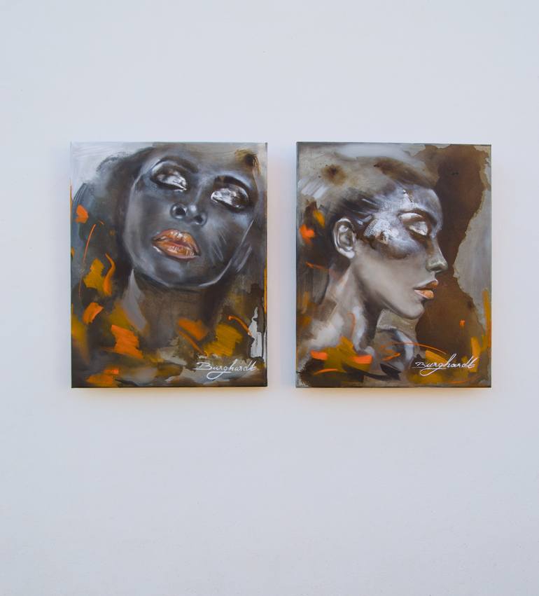 Original Surrealism People Painting by Melissa Burghardt
