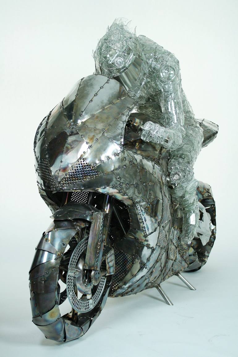 Original Motorbike Sculpture by Nikola Nikolov