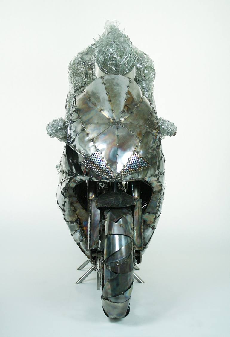 Original Figurative Motorbike Sculpture by Nikola Nikolov