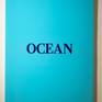 OCEAN 2, embroidered word on solid cotton