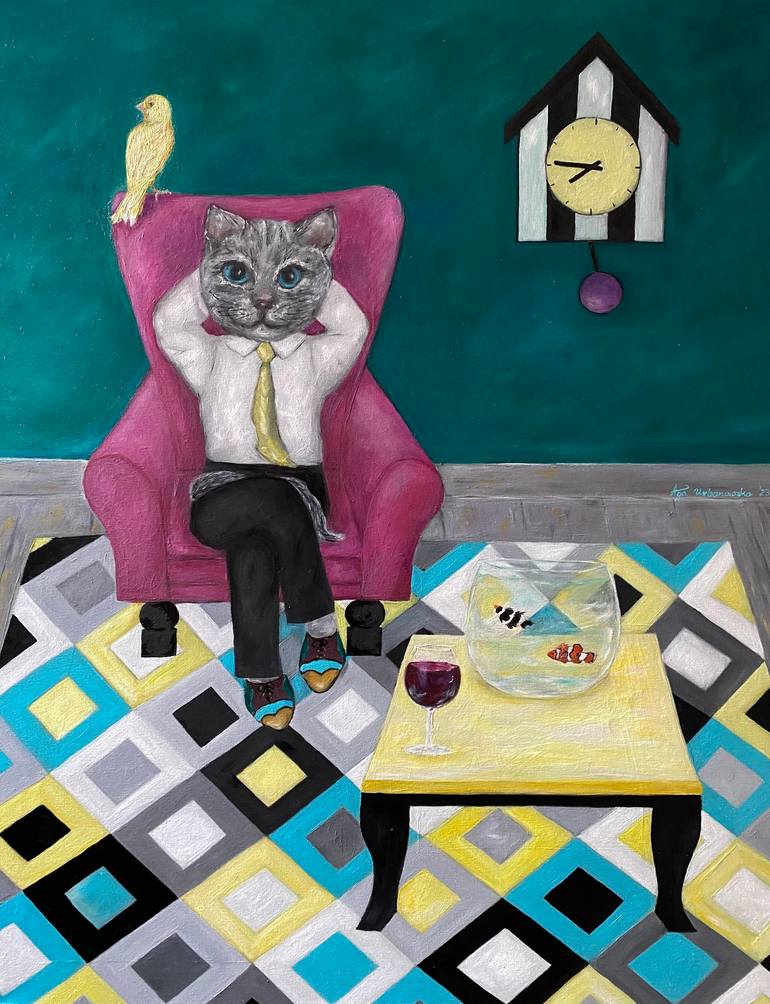 Original Modern Animal Paintings by Aga Urbanowska