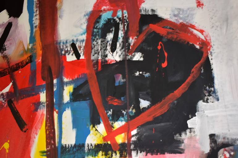 Original Abstract Expressionism Abstract Painting by Takis Pavlopoulos