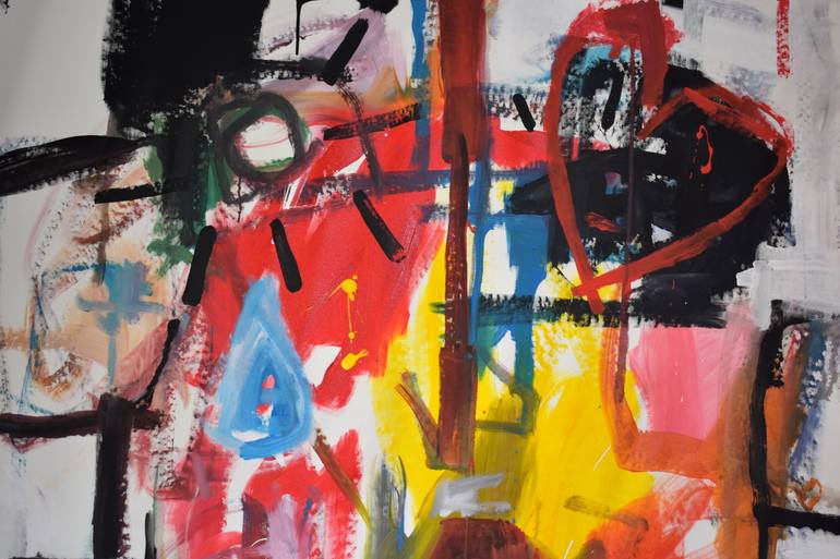 Original Abstract Expressionism Abstract Painting by Takis Pavlopoulos