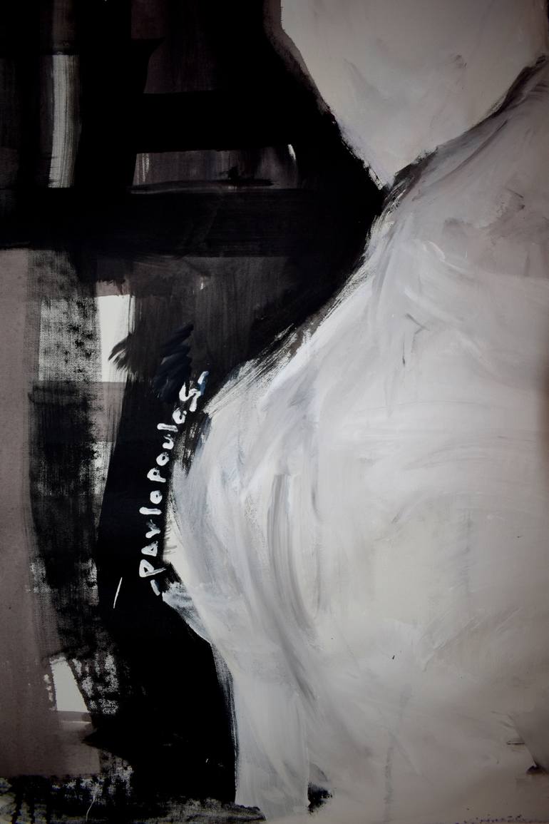 Original Abstract Expressionism Women Painting by Takis Pavlopoulos