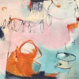 Original abstract collage painting on paper online by Sylvie Lauzon