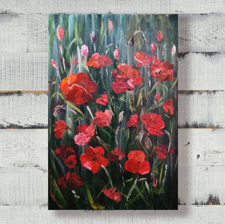 Original Impressionism Floral Painting by Iryna Baklanova