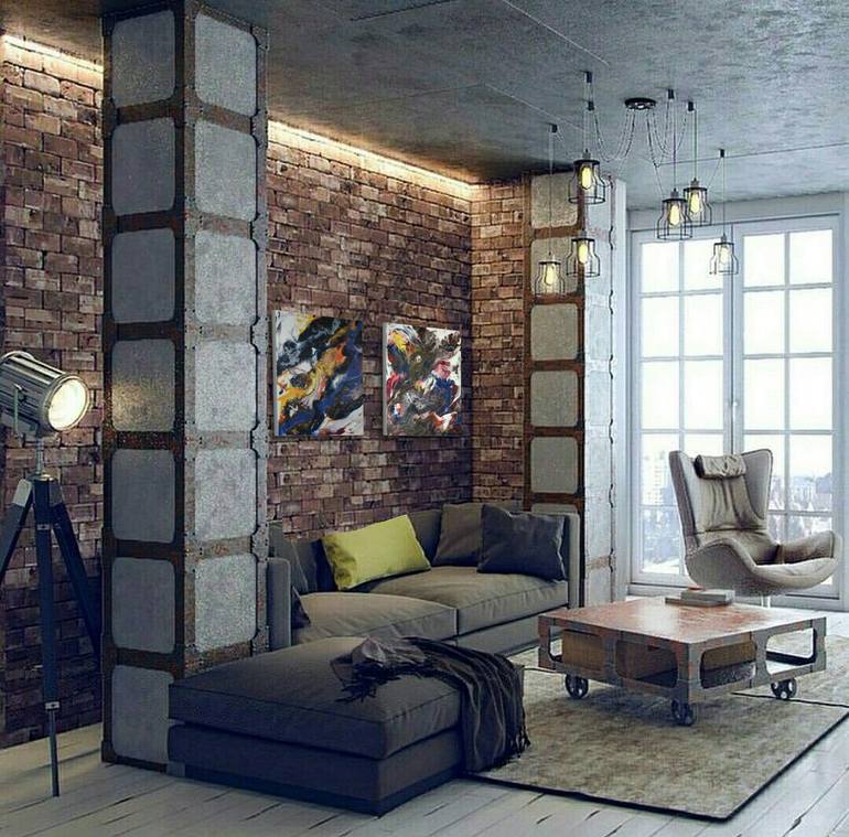 Original Abstract Expressionism Abstract Painting by Iryna Baklanova