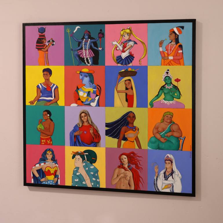 Original Figurative Women Painting by Tze Chau Wong