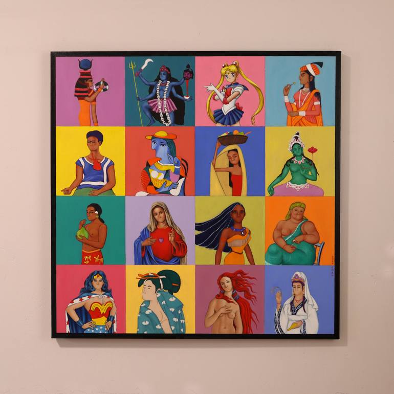 Original Figurative Women Painting by Tze Chau Wong