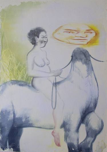 Original Surrealism Nude Mixed Media by VAHID DANAIEFAR