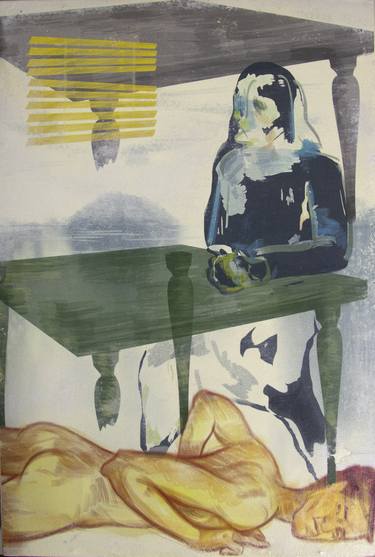 Original Expressionism Mortality Mixed Media by Vahid Danaiefar