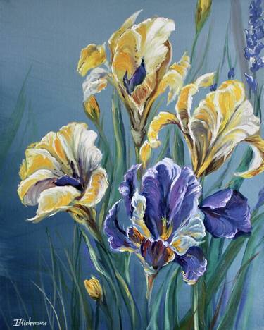 Original Photorealism Floral Paintings by Liza Illichmann