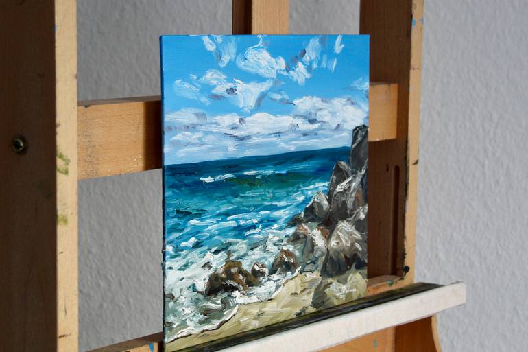 Original Impressionism Seascape Painting by Liza Illichmann