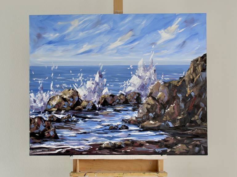 Original Impressionism Seascape Painting by Liza Illichmann