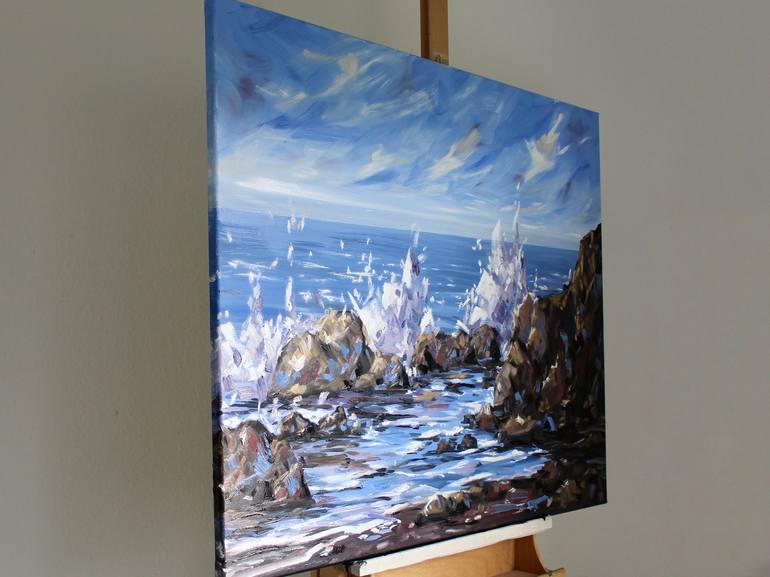 Original Impressionism Seascape Painting by Liza Illichmann