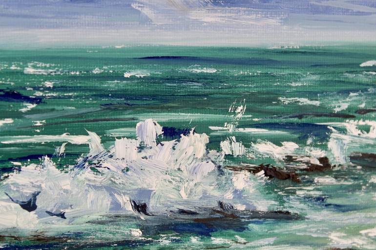 Original Impressionism Seascape Painting by Liza Illichmann