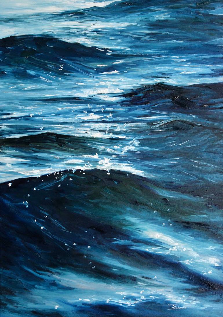 Original Seascape Painting by Liza Illichmann | Impressionism Art on Canvas | The Light On The Water