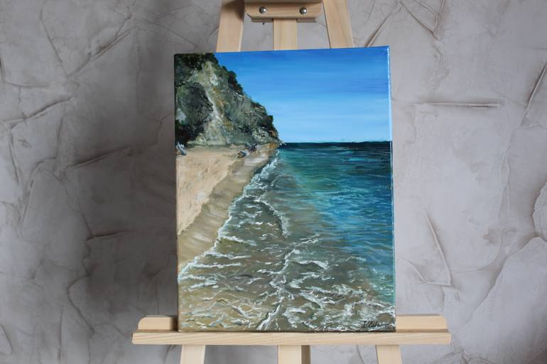 Original Minimalism Seascape Painting by Liza Illichmann