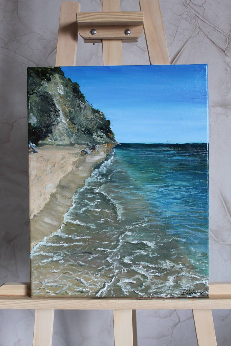 Original Minimalism Seascape Painting by Liza Illichmann