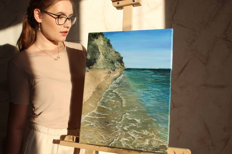 Original Minimalism Seascape Painting by Liza Illichmann