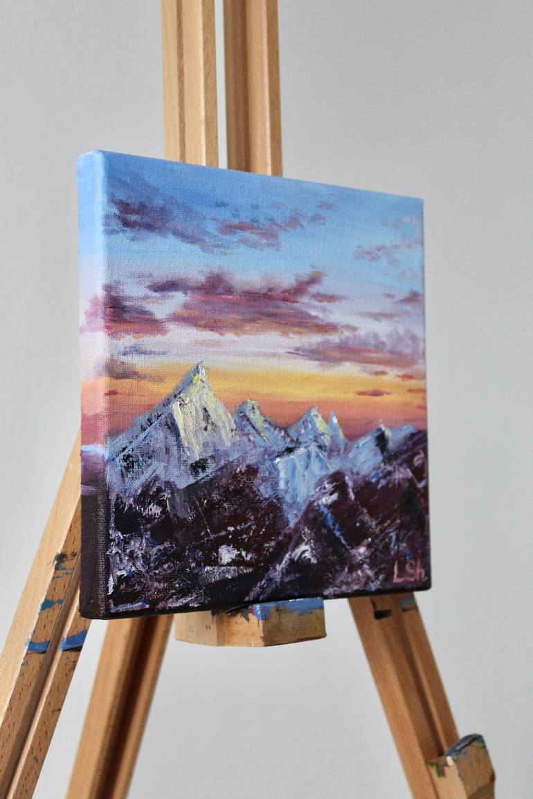 Original Art Deco Landscape Painting by Liza Illichmann