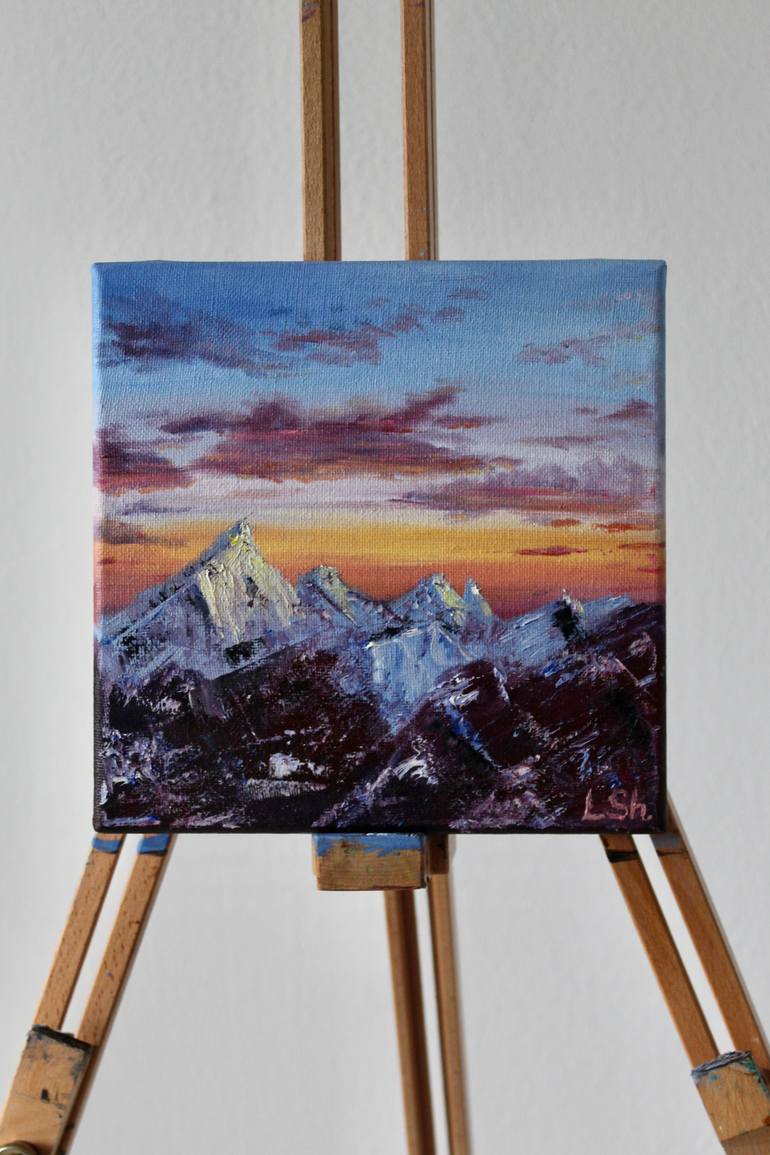 Original Art Deco Landscape Painting by Liza Illichmann