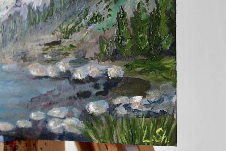 Original Art Deco Landscape Painting by Liza Illichmann