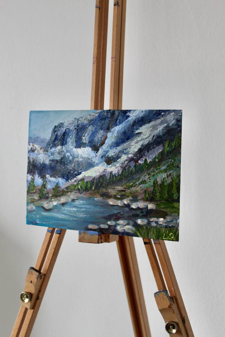 Original Art Deco Landscape Painting by Liza Illichmann