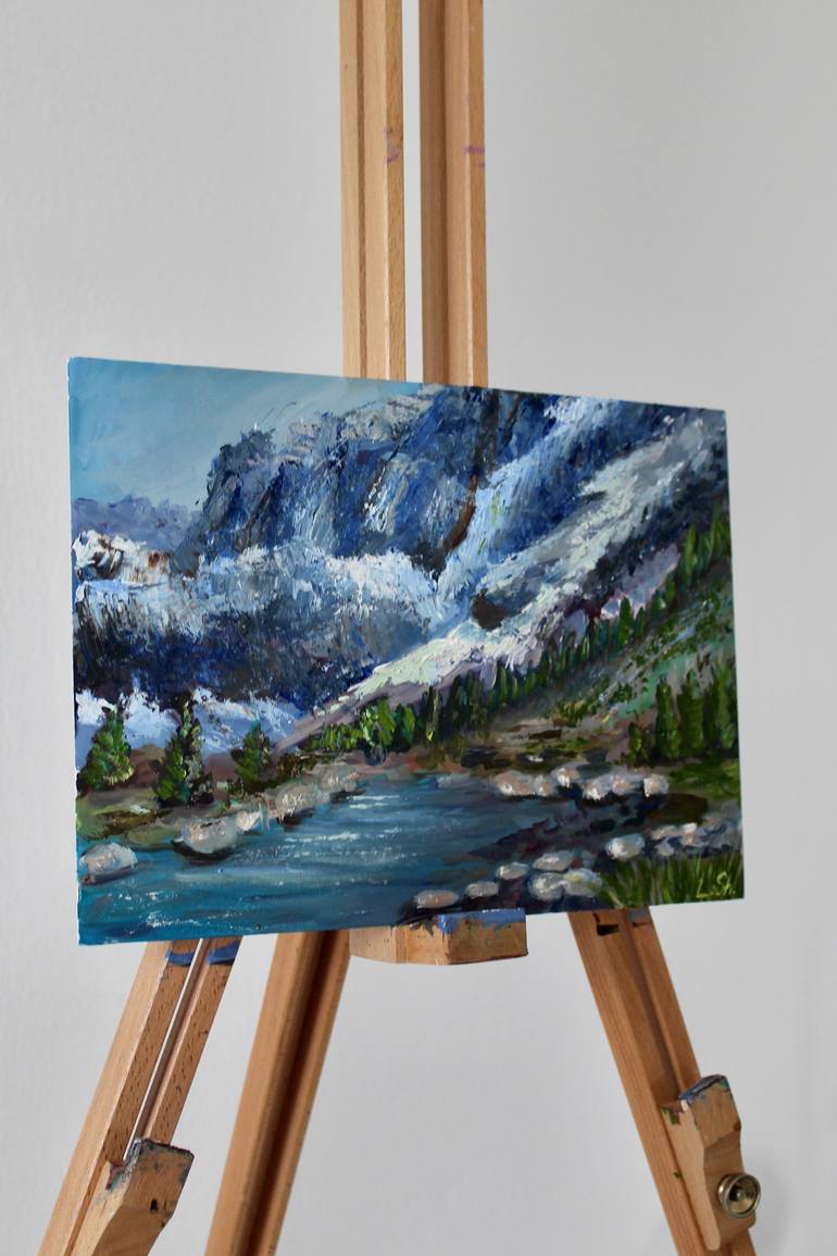 Original Art Deco Landscape Painting by Liza Illichmann