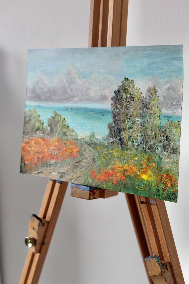Original Art Deco Seascape Painting by Liza Illichmann