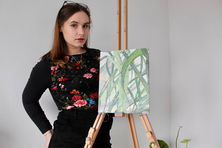 Original Art Deco Botanic Painting by Liza Illichmann