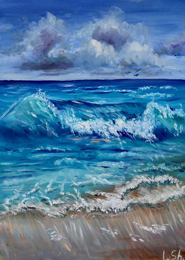 Sea life 21*30 cm Original and unique oilpainting by Liza Illichmann ...