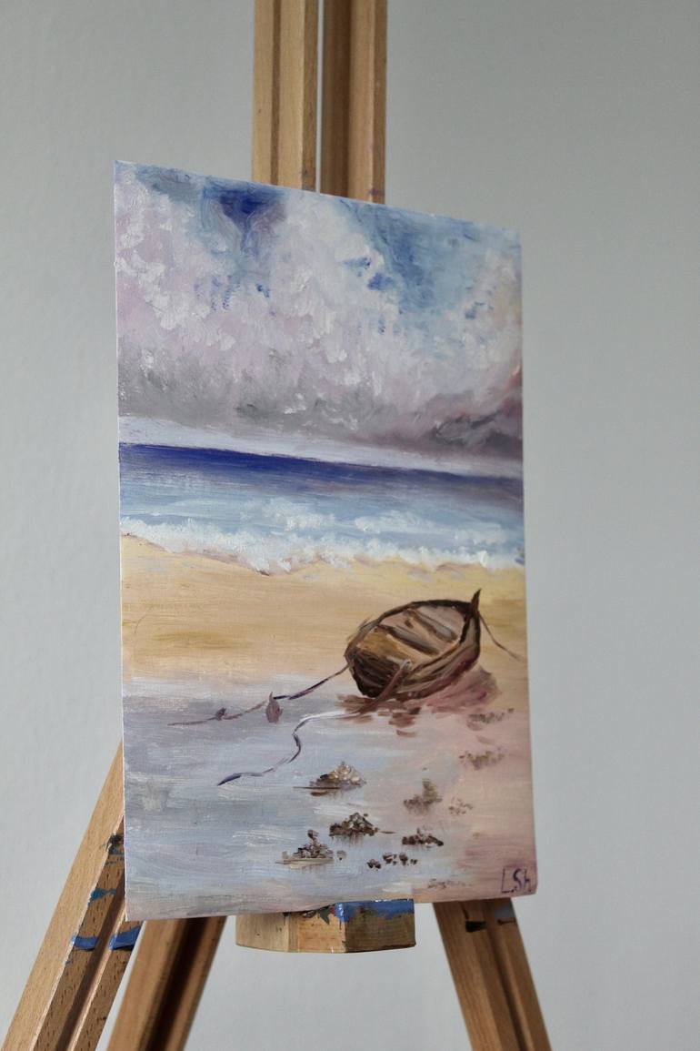 Original Minimalism Seascape Painting by Liza Illichmann