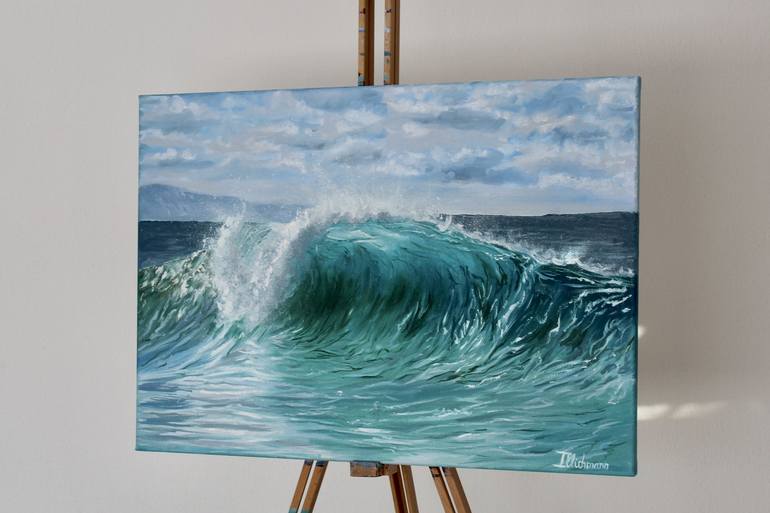 Celebration of life. 50*70 cm. Wave, storm and sea. Original and unique ...