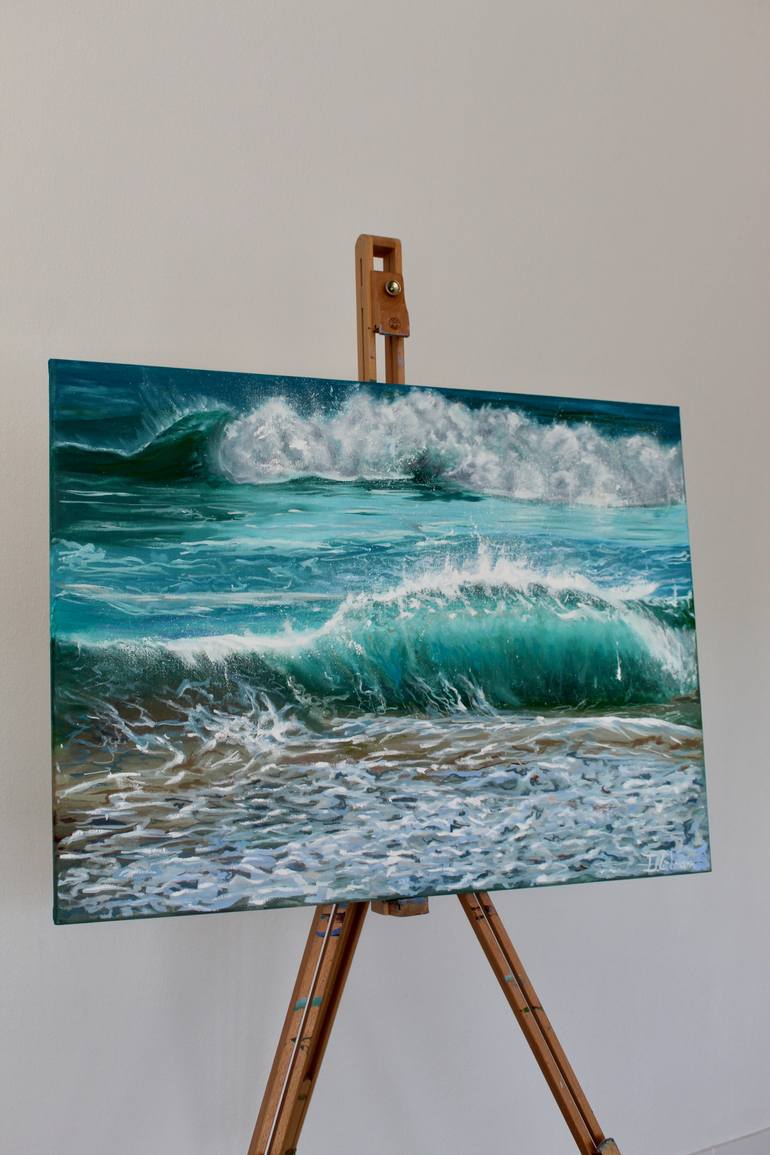 Original Photorealism Seascape Painting by Liza Illichmann